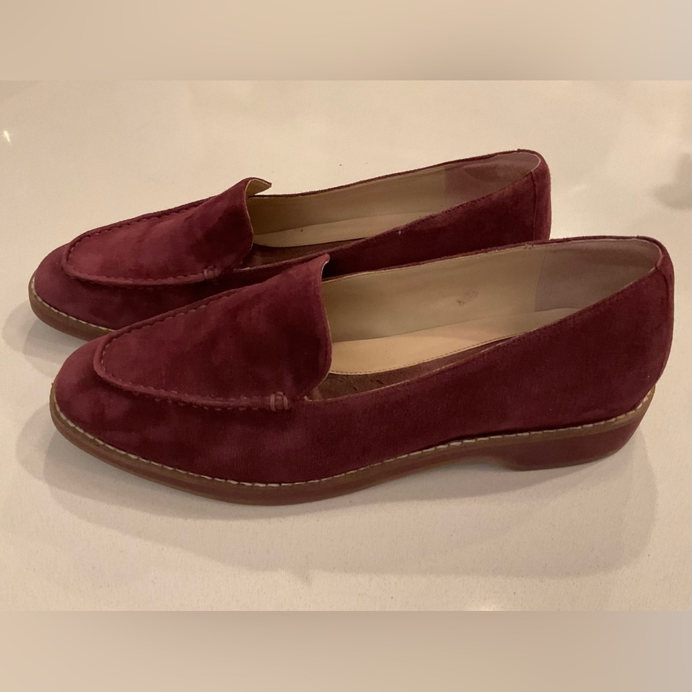 Cole Haan Loafers. Size 8.5. Maroon. Like new. Worn very few times.